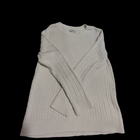 ♥️ 💙 Women's Croft Barrow White cardigan sweater Size L - Picture 2 of 4